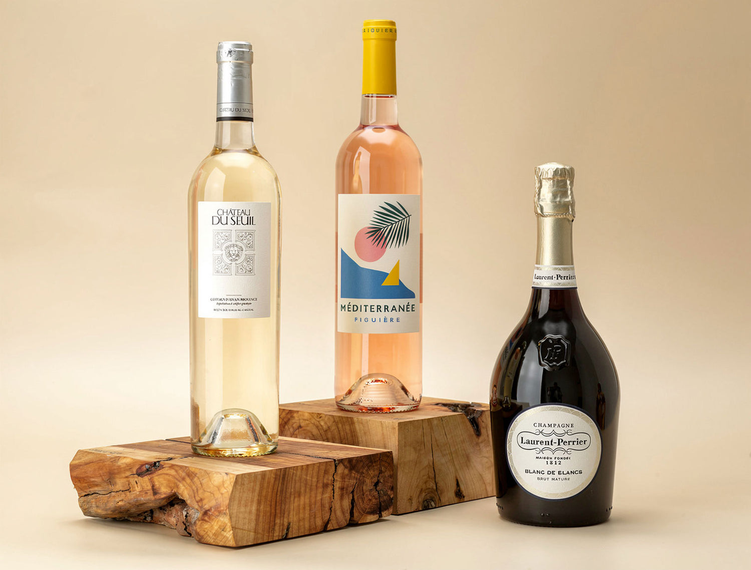 Assortiment de trois vins à offrir 